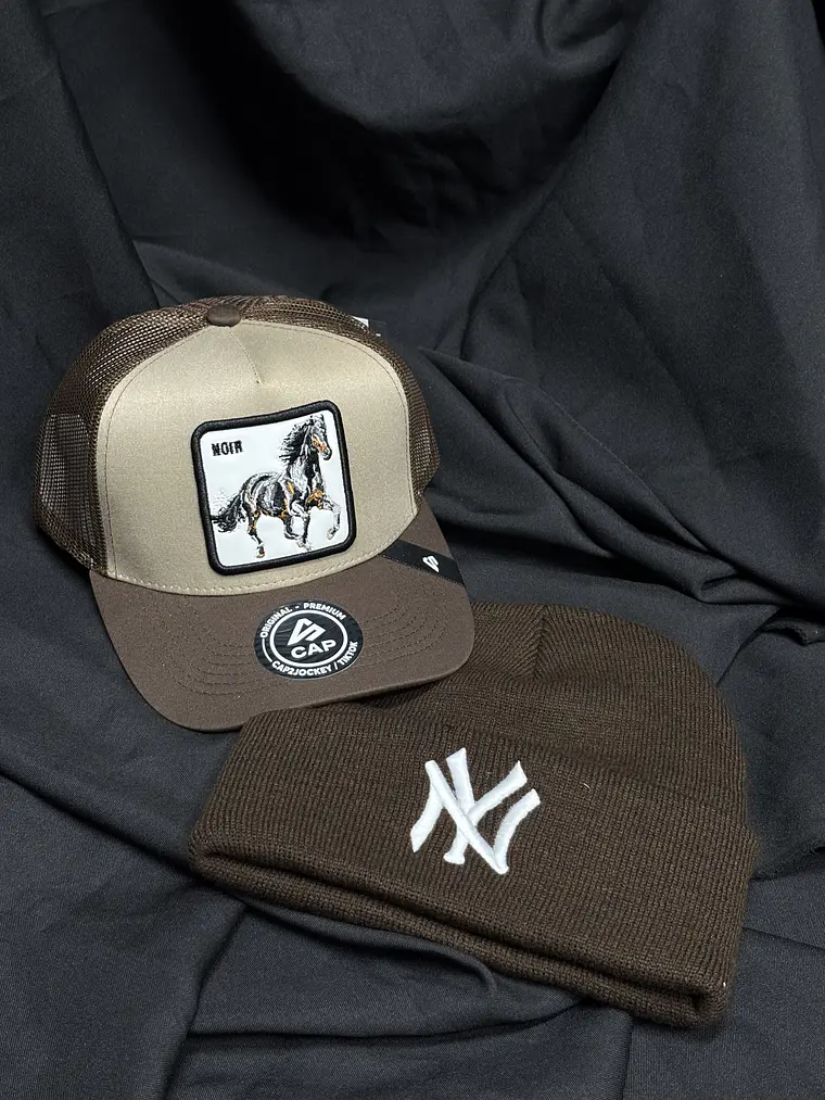 Pack de invierno / Gorra + Beanies de lana - Premium  6