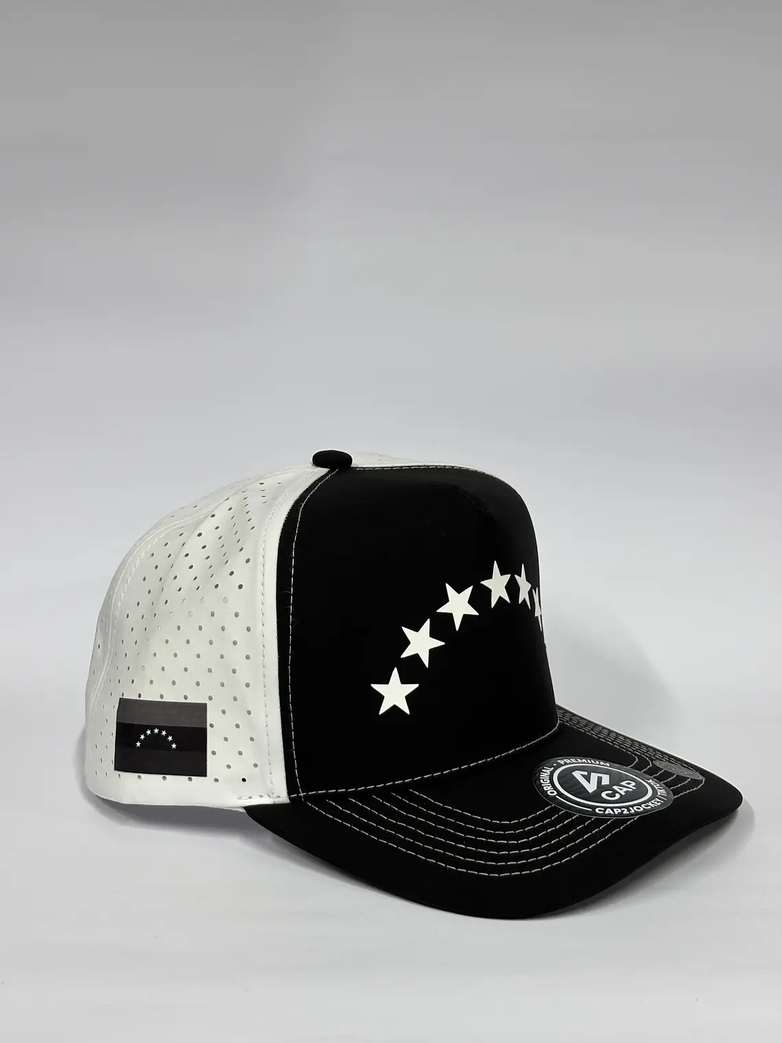 Gorra de lona 5p láser / Bicolor Negro x Blanco - Venezuela 24/06/26 2