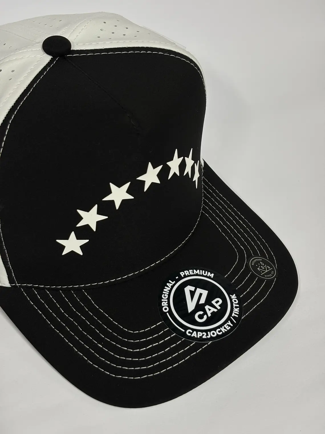 Gorra de lona 5p láser / Bicolor Negro x Blanco - Venezuela 24/06/26 4