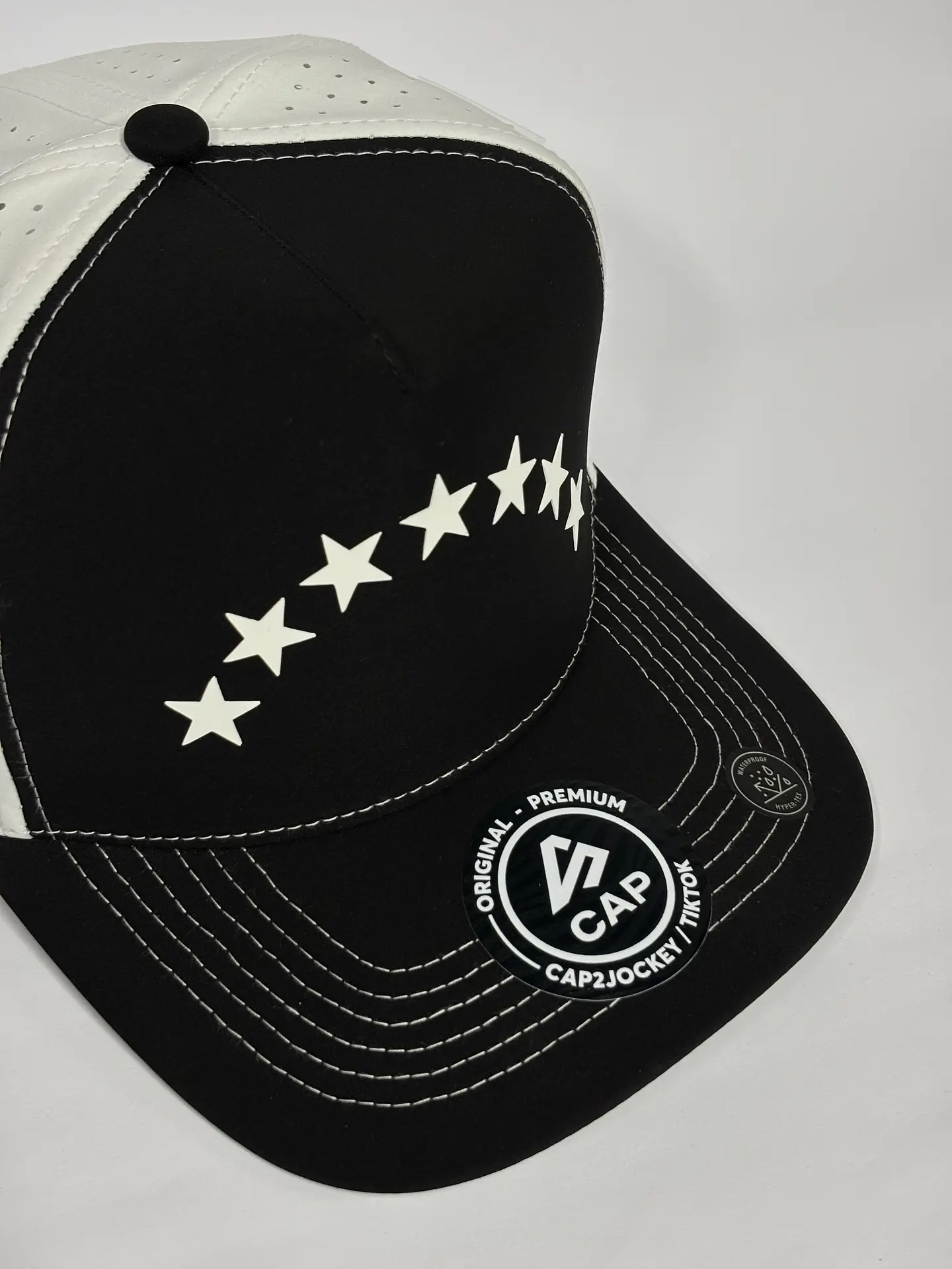 Gorra de lona 5p láser / Bicolor Negro x Blanco - Venezuela 24/06/26 4