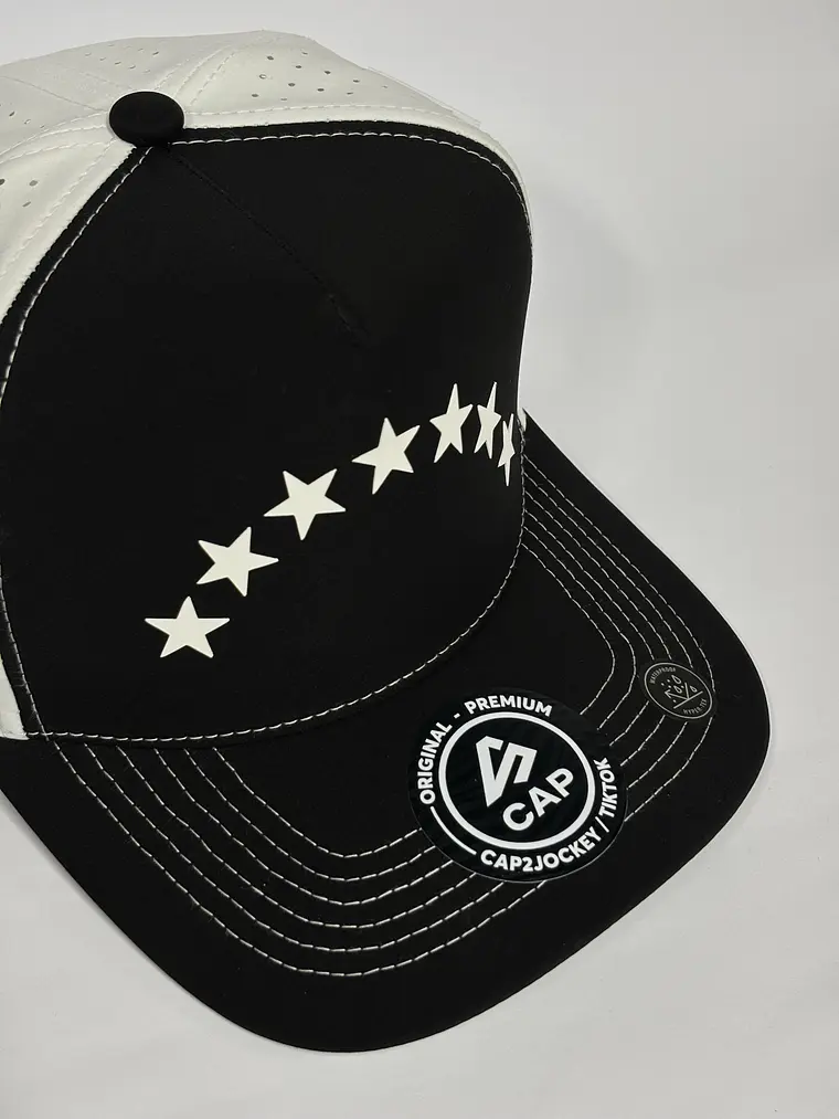 Gorra de lona 5p láser / Bicolor Negro x Blanco - Venezuela 24/06/26 4