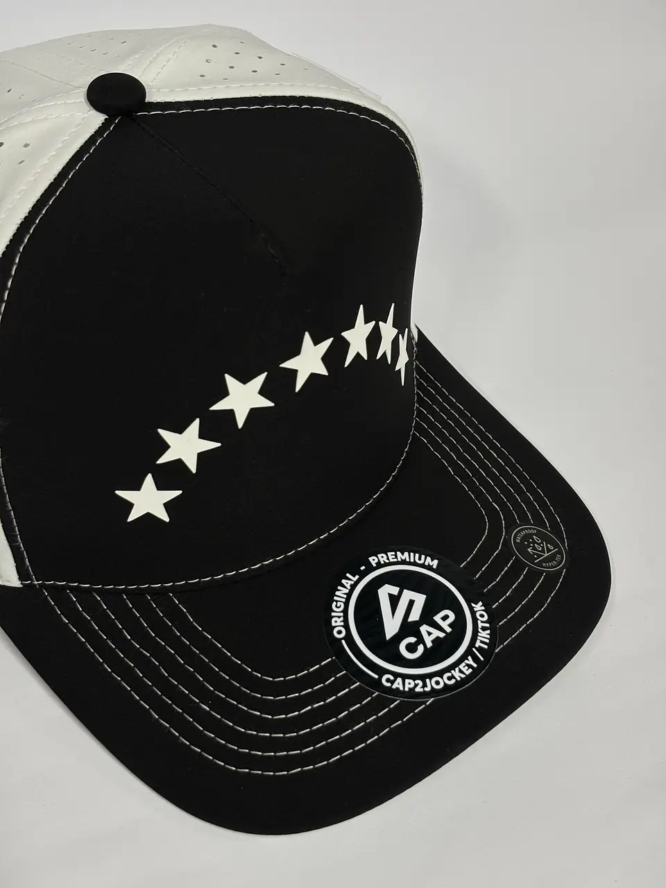 Gorra de lona 5p láser / Bicolor Negro x Blanco - Venezuela 24/06/26 4