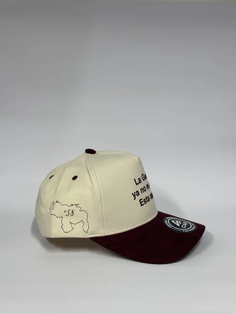 Gorra de lona 5p / Bicolor Beige x burdeo - La guaira ❤️ 2