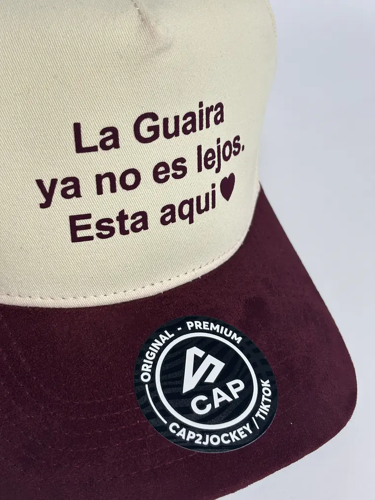 Gorra de lona 5p / Bicolor Beige x burdeo - La guaira ❤️ 4
