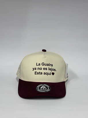 Gorra de lona 5p / Bicolor Beige x burdeo - La guaira ❤️