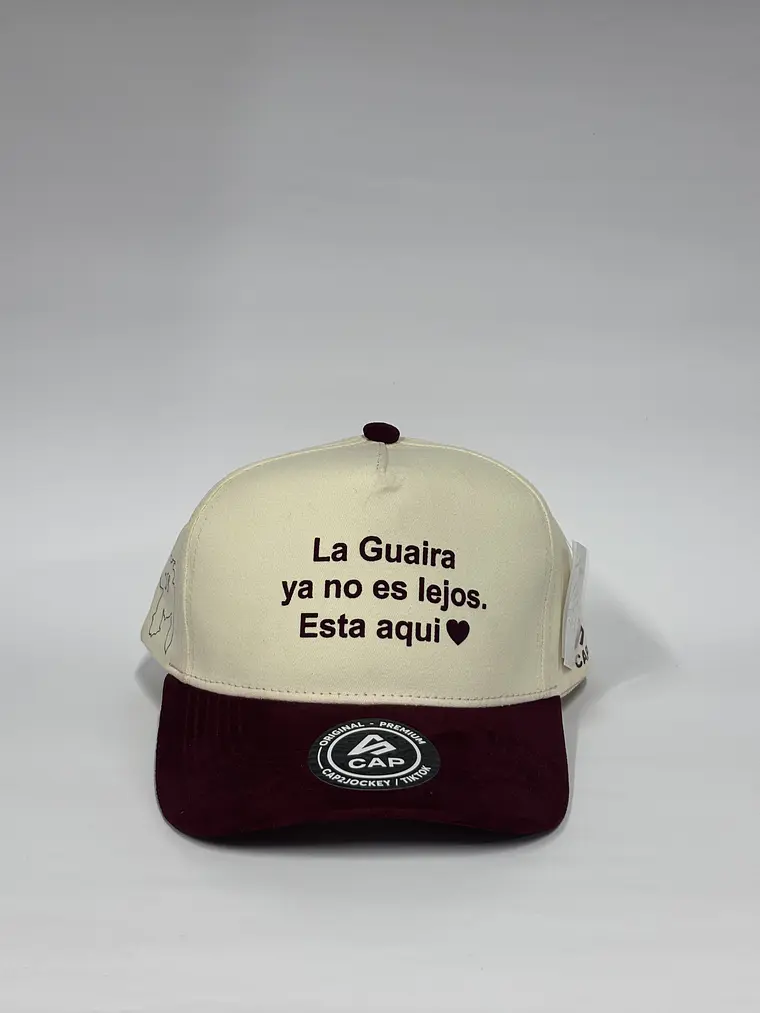 Gorra de lona 5p / Bicolor Beige x burdeo - La guaira ❤️ 1