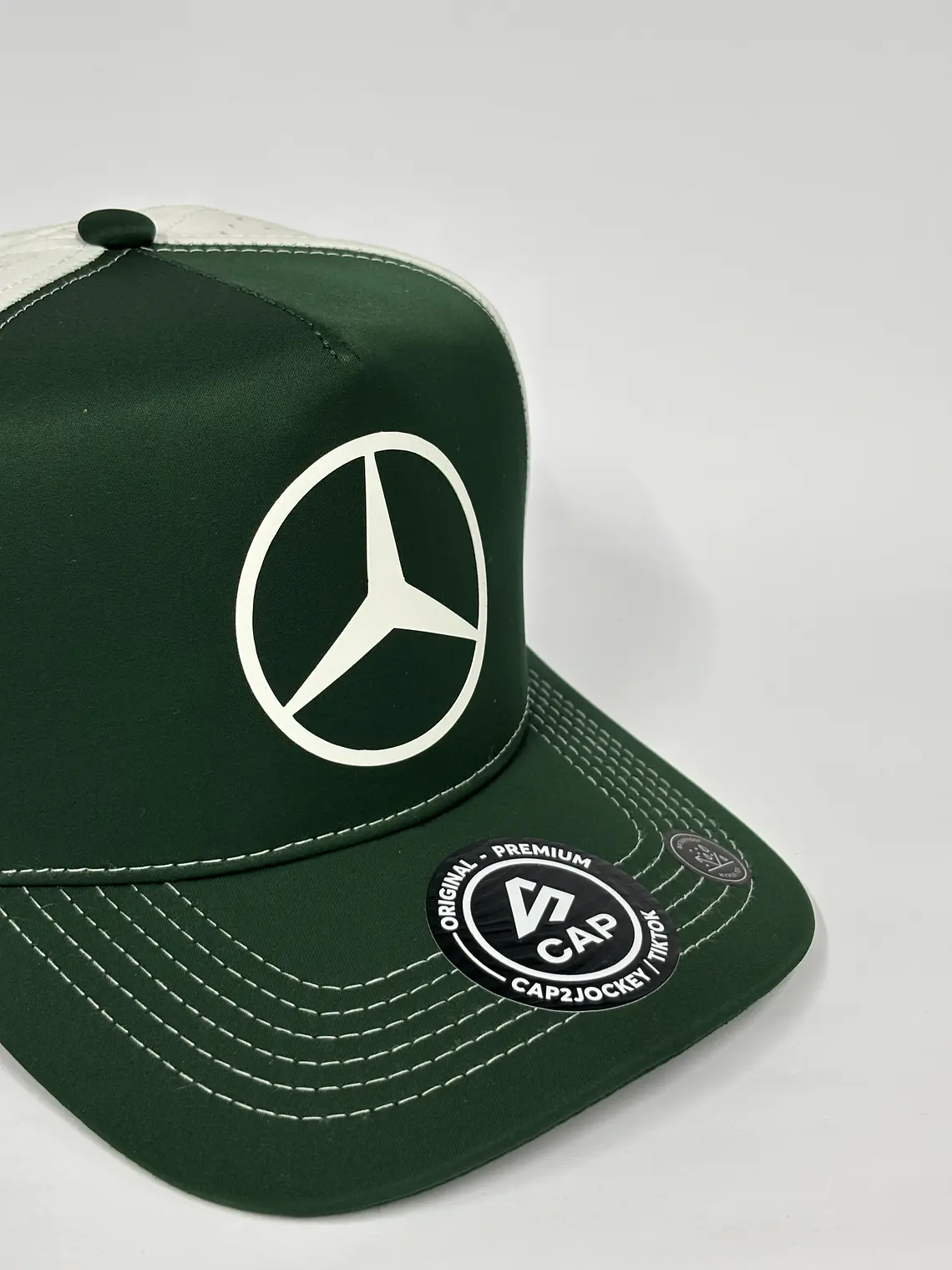 Gorra de lona 5p láser / Bicolor Verde x Blanco - Escudería Mercedes  4