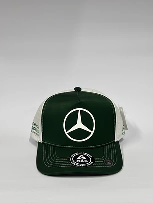 Gorra de lona 5p láser / Bicolor Verde x Blanco - Escudería Mercedes 