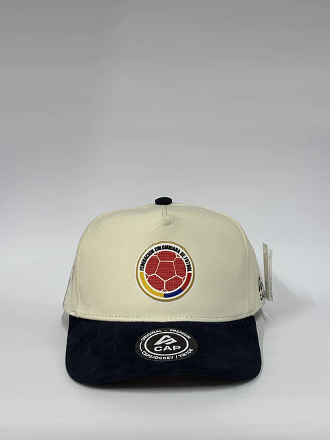 Gorra de lona 5p / Bicolor Beige x Azul M - Selección Colombia 🇨🇴 