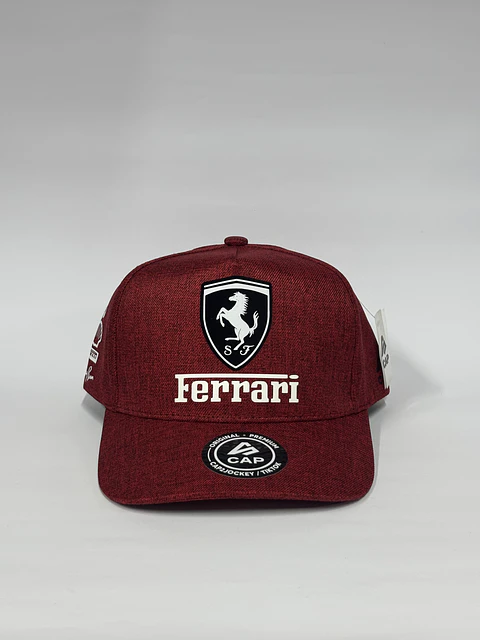 Gorra de lona 5p - Rojo jaspeado / Ferrari pro