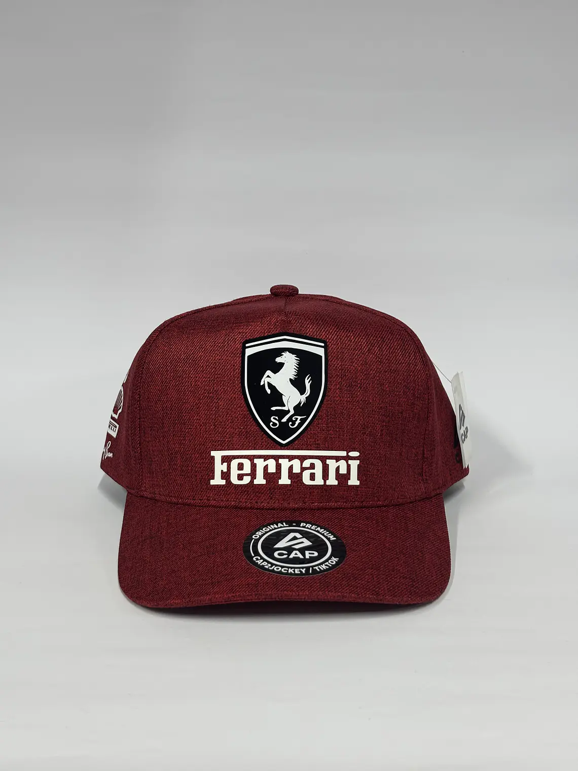 Gorra de lona 5p - Rojo jaspeado / Ferrari pro 1