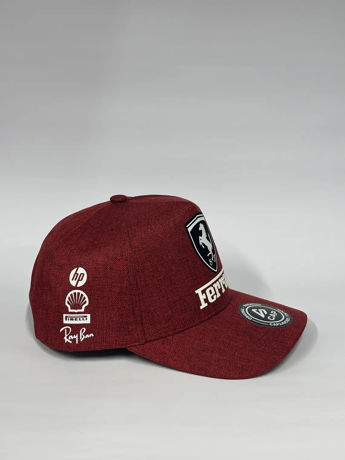 Gorra de lona 5p - Rojo jaspeado / Ferrari pro 2