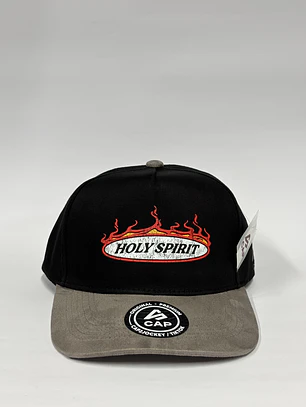Gorra de lona 5p - Bicolor Negro x Gris / Holy Spirit 