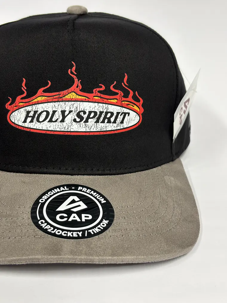 Gorra de lona 5p - Bicolor Negro x Gris / Holy Spirit  4