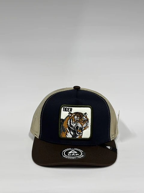 Jockey de malla 5p - Tricolor / Beige x Azul x Marrón - Tiger 2.0