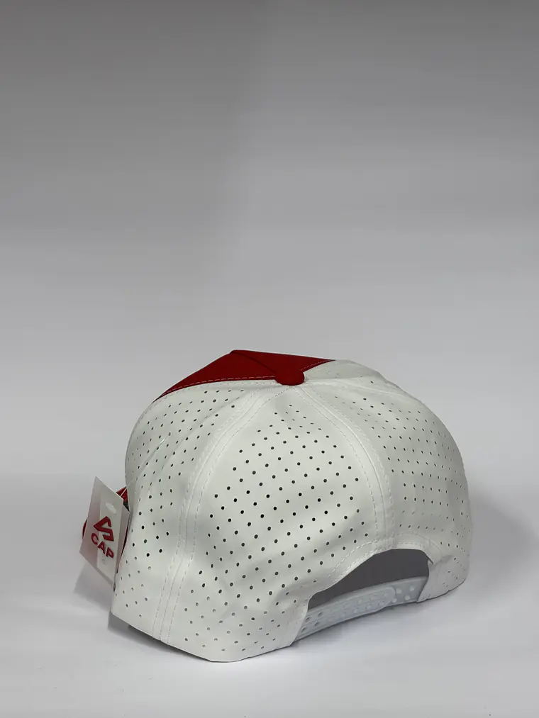 Gorra de lona 5p láser - Bicolor Rojo x Blanco - F1 clasic red  4