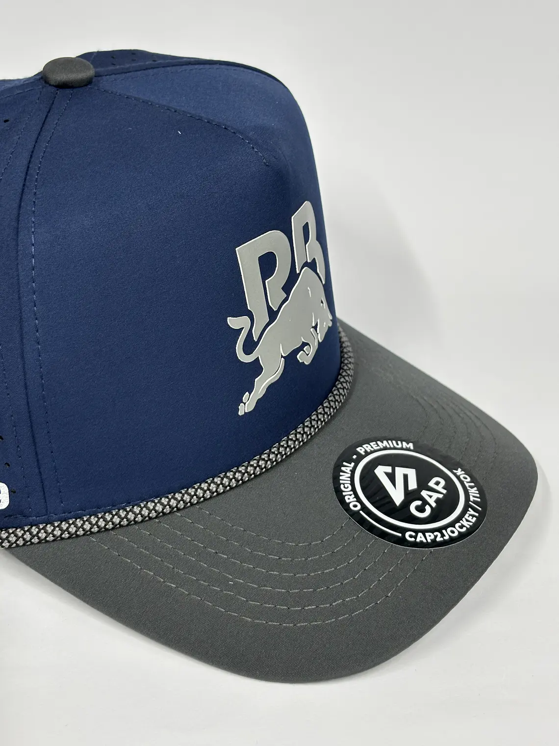 Gorra de lona 5p láser - Bicolor Azul M x Gris - Escudería Red Bull f1 3