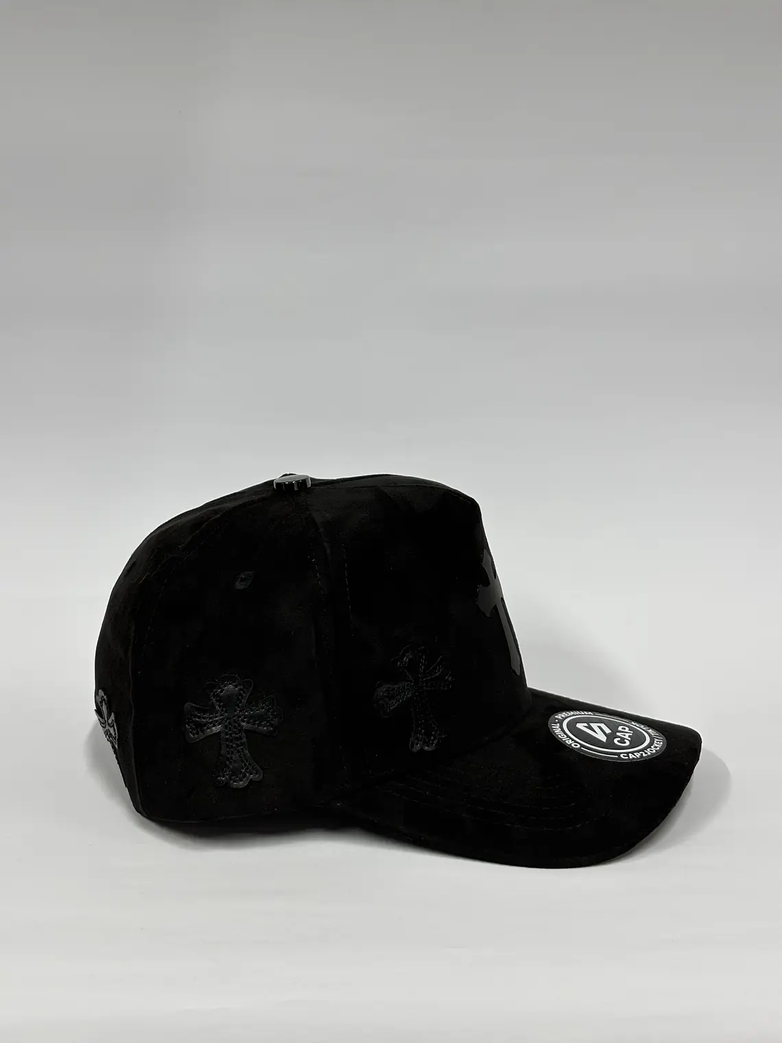 Gorra de gamuza 5p - Full Negro - Cruces de la noche  2