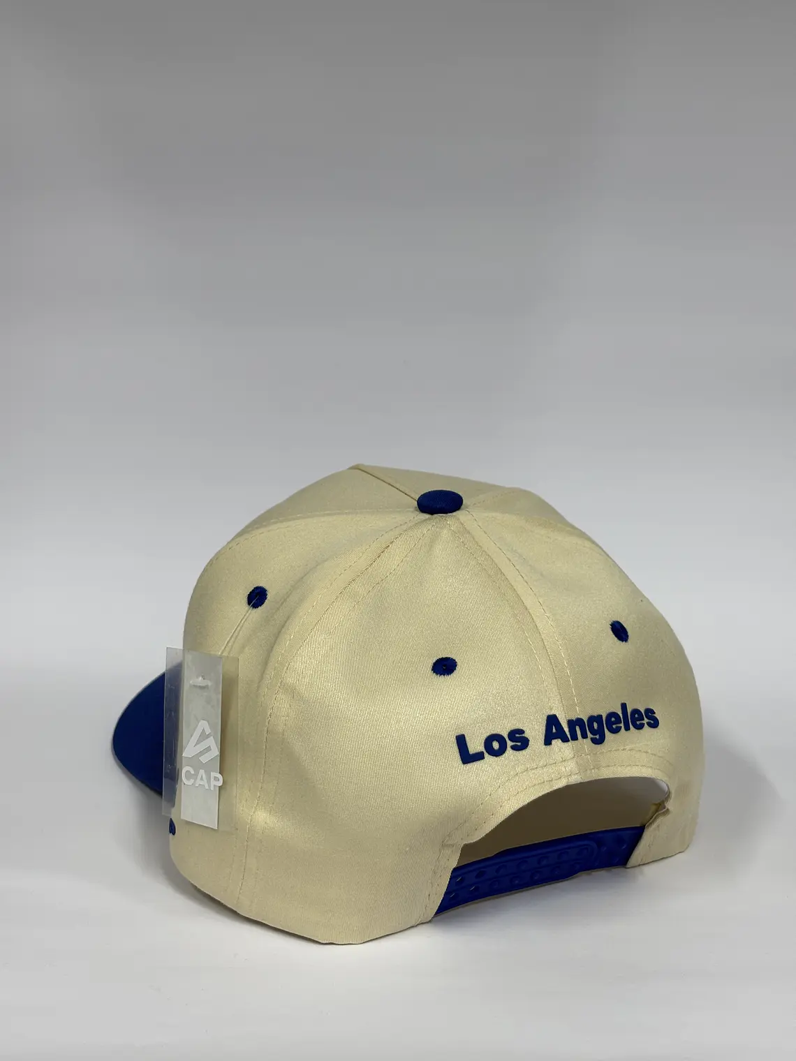 Gorra de lona 5p - Bicolor Beige x Azul - Los Ángeles LA  3