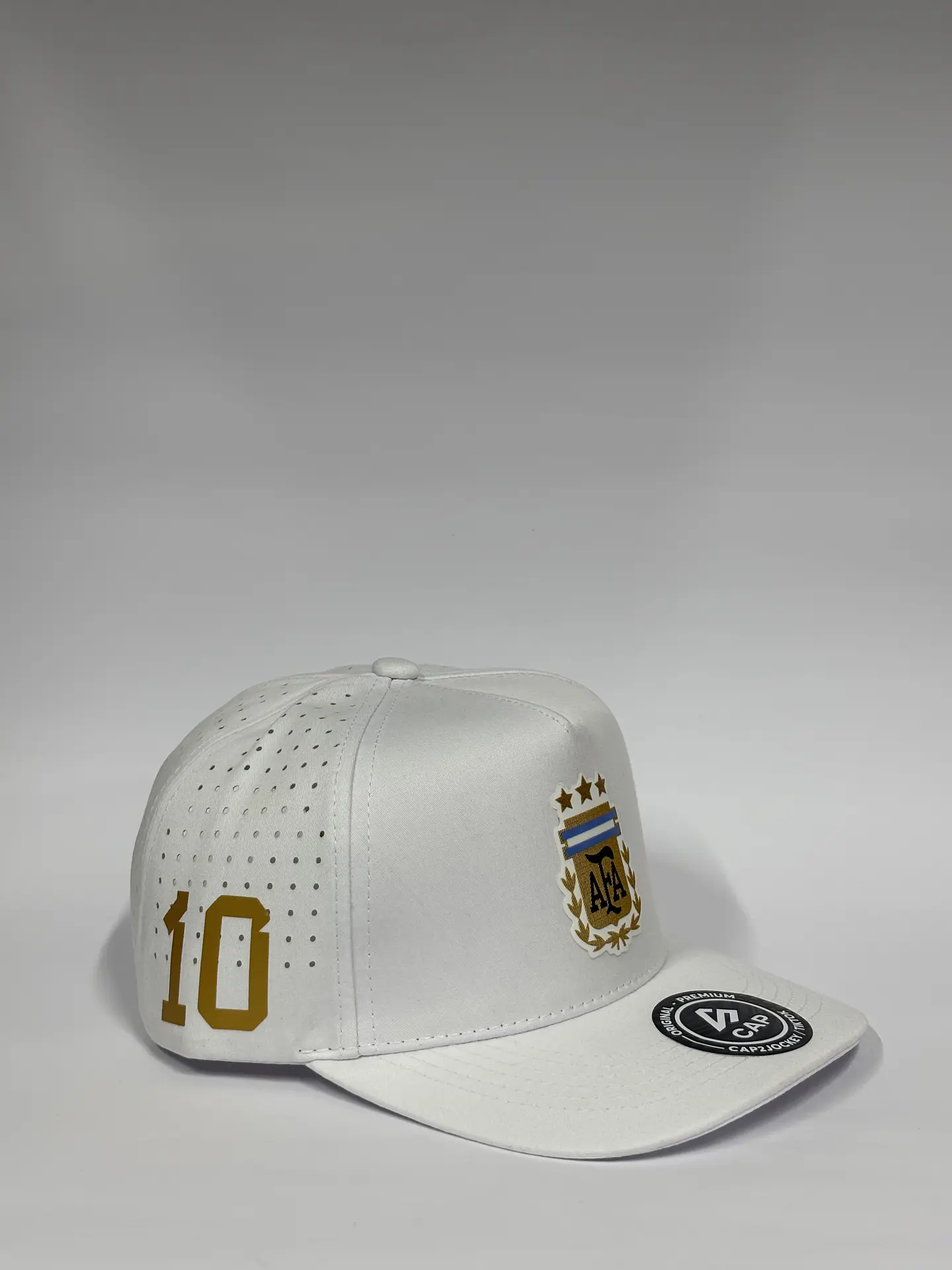 Gorra de lona 5p - Blanca / Argentina clasic  2
