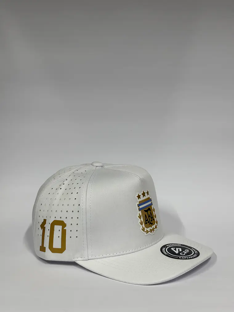 Gorra de lona 5p - Blanca / Argentina clasic  2