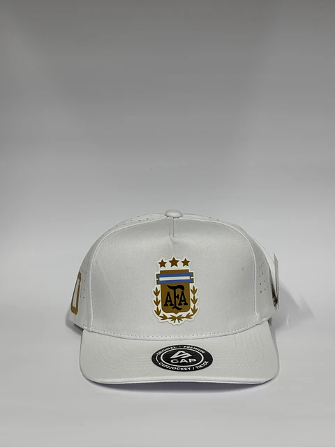 Gorra de lona 5p - Blanca / Argentina clasic 