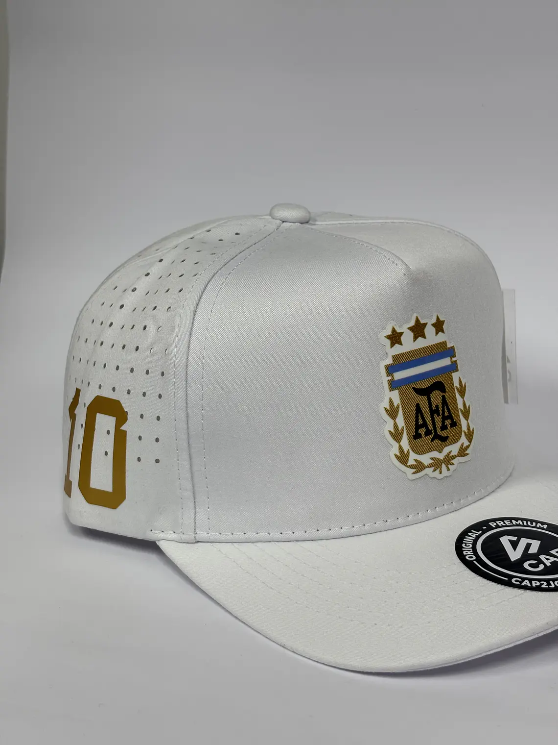 Gorra de lona 5p - Blanca / Argentina clasic  3