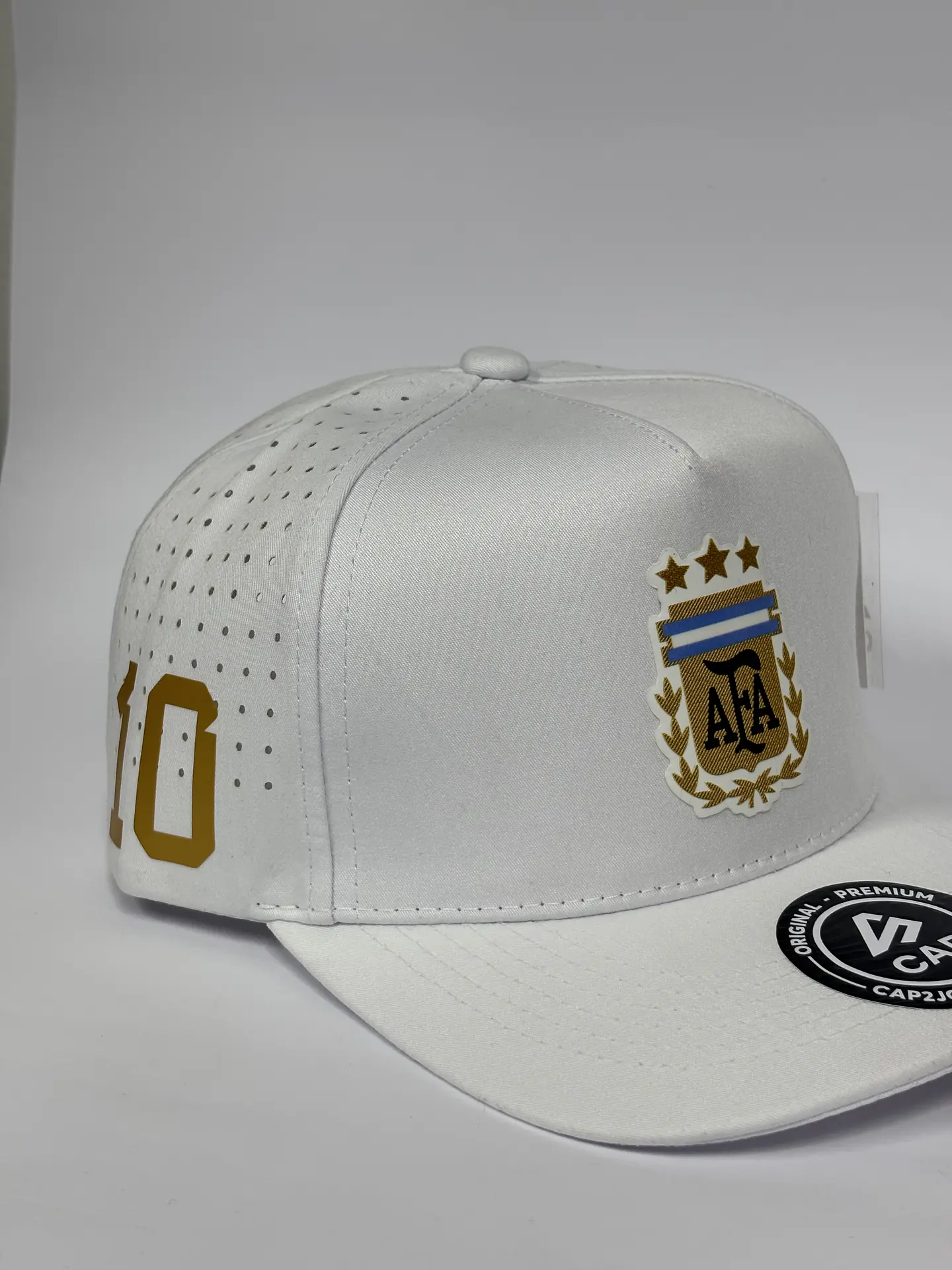 Gorra de lona 5p - Blanca / Argentina clasic  3