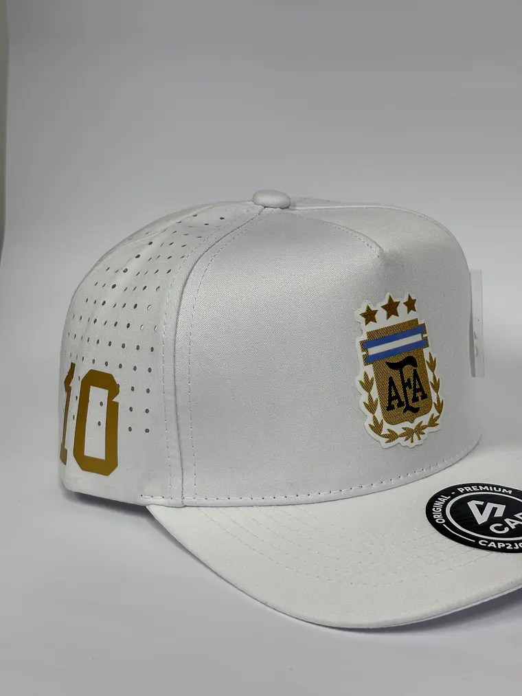 Gorra de lona 5p - Blanca / Argentina clasic  3