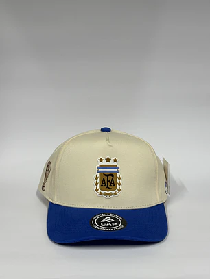 Gorra de lona 5p - Bicolor Beige x Azul - Selección argentina 🇦🇷 
