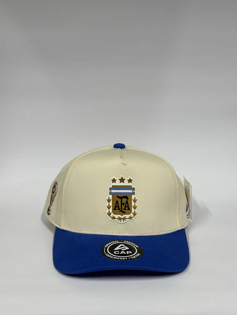 Gorra de lona 5p - Bicolor Beige x Azul - Selección argentina 🇦🇷  1