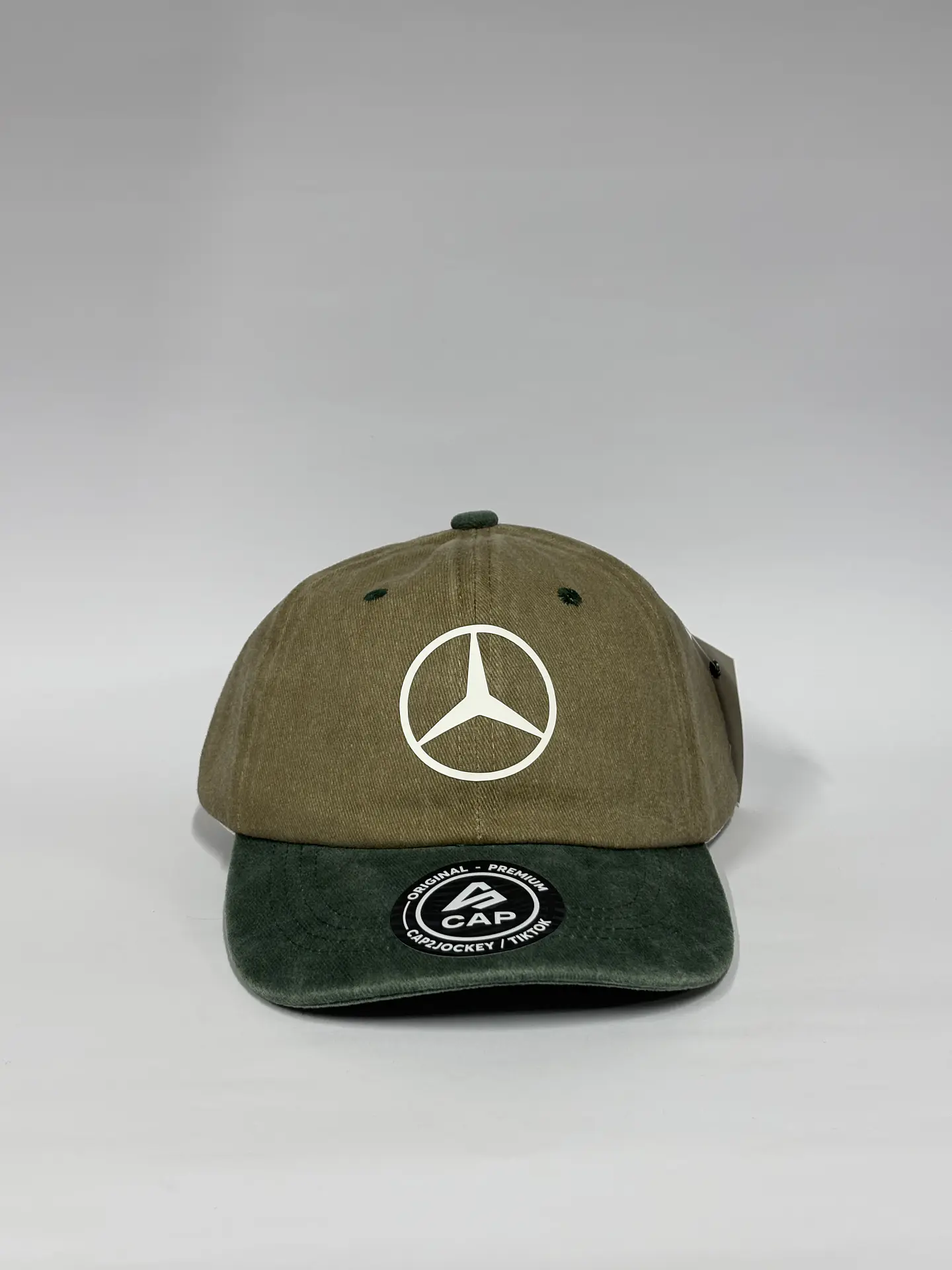 Gorra de lona 6p Niño - Bicolor Verde x café / Mercedes f1 1