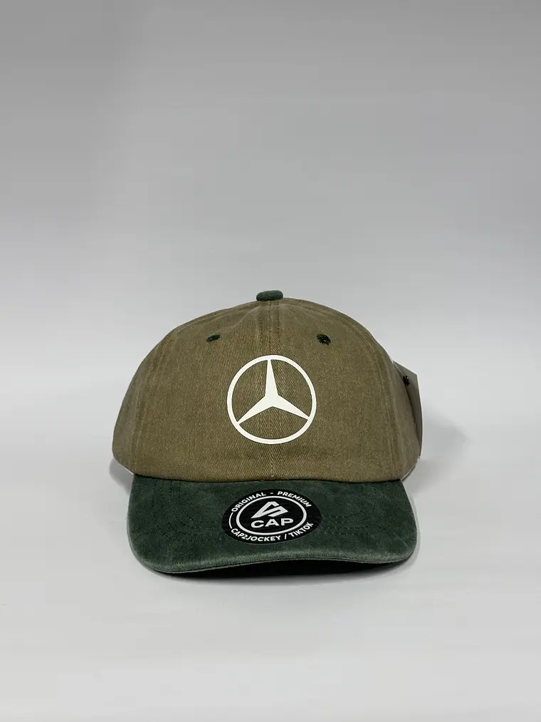 Gorra de lona 6p Niño - Bicolor Verde x café / Mercedes f1 1