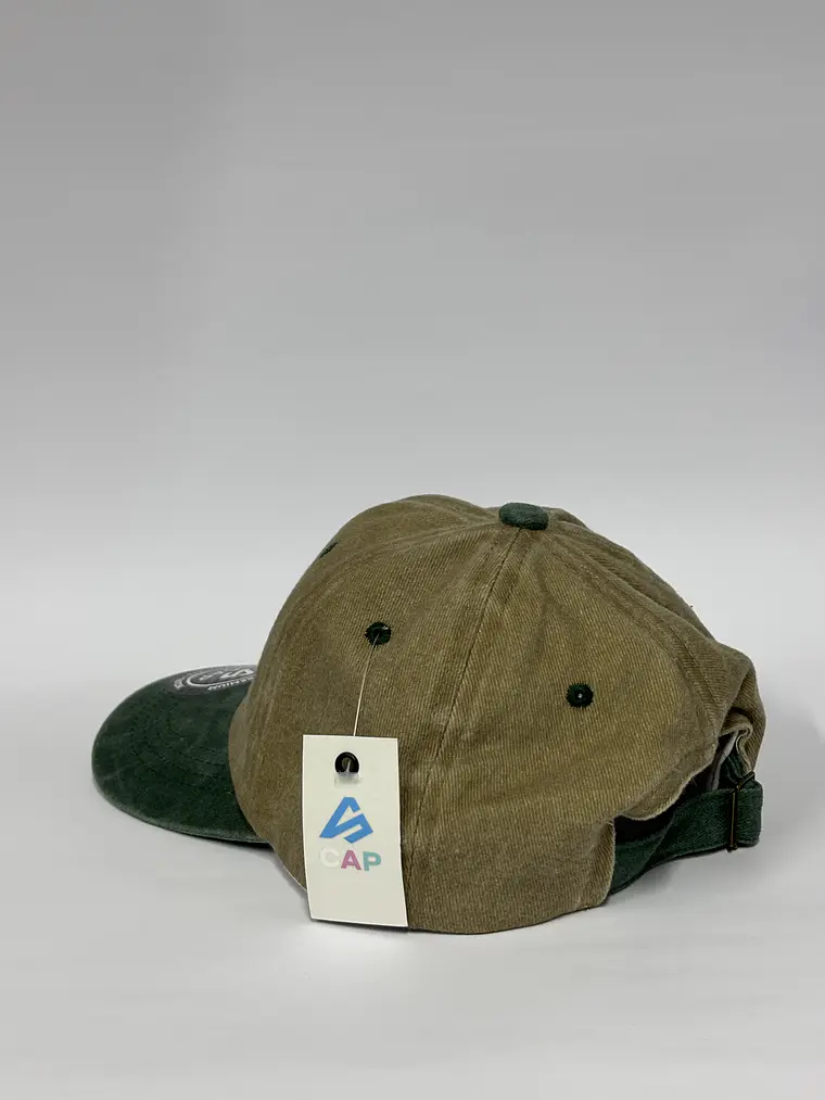 Gorra de lona 6p Niño - Bicolor Verde x café / Mercedes f1 3