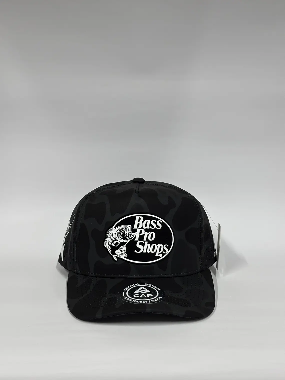 Gorra de lona 5p láser - Camuflado Negro / Bass pro shop  1