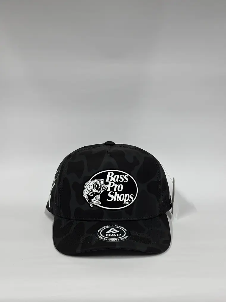 Gorra de lona 5p láser - Camuflado Negro / Bass pro shop  1