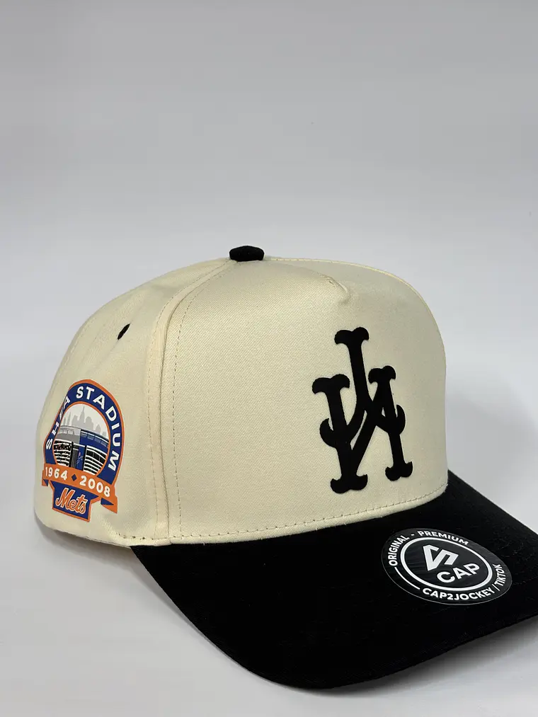 Gorra de lona 5p - Bicolor Beige x Negro / NY Mets 2