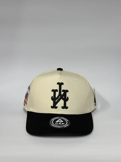 Gorra de lona 5p - Bicolor Beige x Negro / NY Mets