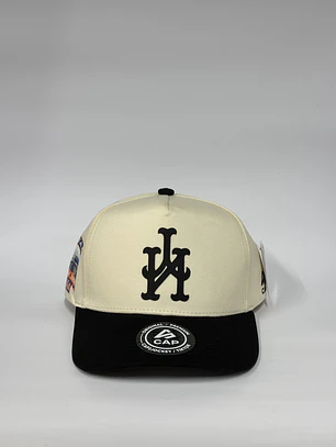 Gorra de lona 5p - Bicolor Beige x Negro / NY Mets