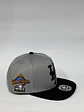 Gorra de lona 6p plana - Bicolor Gris x negro / NY Mets 1995 - Miniatura 3