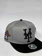 Gorra de lona 6p plana - Bicolor Gris x negro / NY Mets 1995 - Miniatura 2