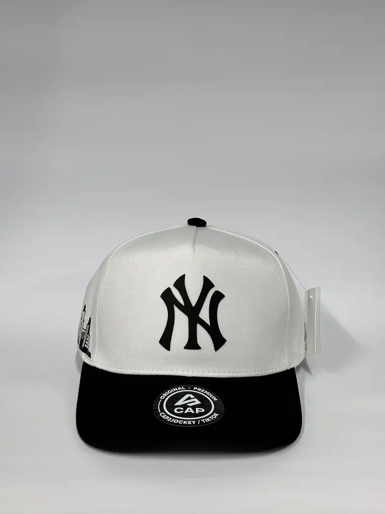Gorra de lona 5p - Bicolor Blanco x Negro / NY City  1