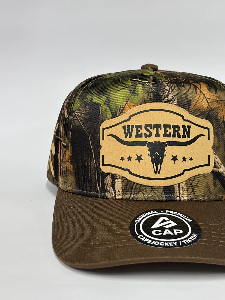 Gorra de lona 5p - Camuflaje x Marrón / Western  2