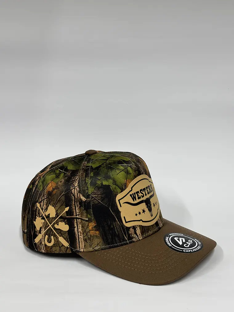 Gorra de lona 5p - Camuflaje x Marrón / Western  3