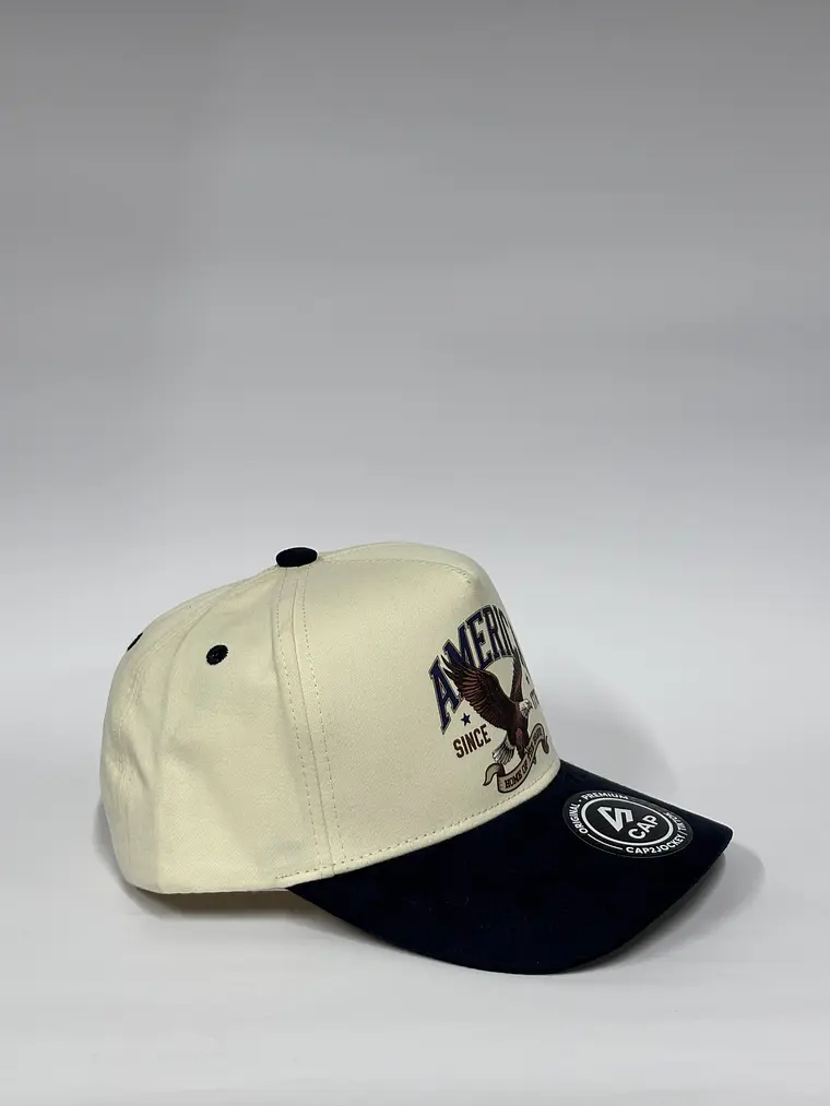 Gorra de lona 5p - Bicolor Beige x azul / América 1776 3