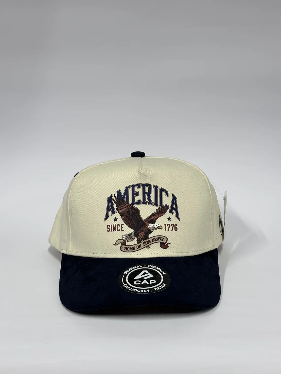 Gorra de lona 5p - Bicolor Beige x azul / América 1776 1