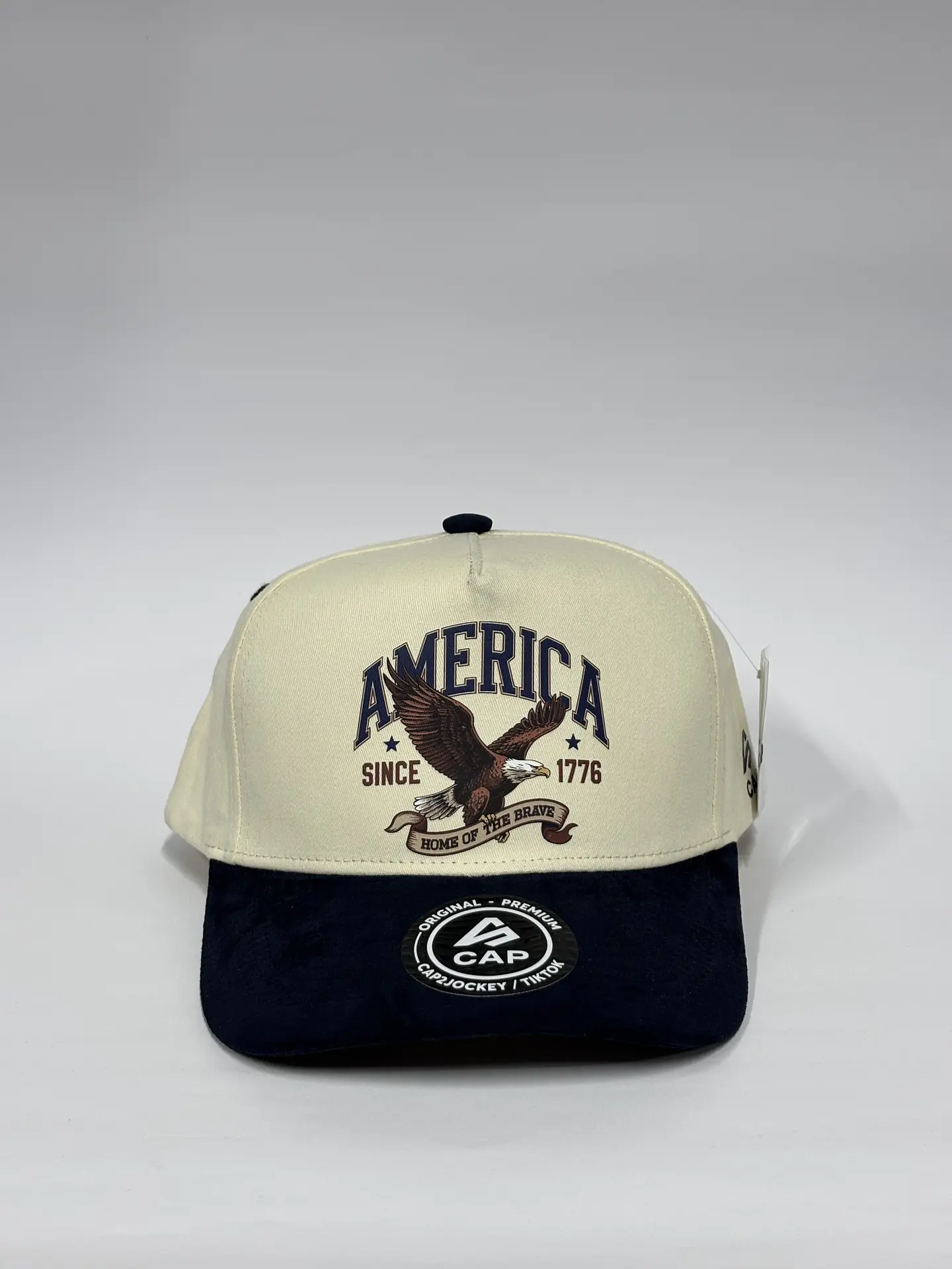 Gorra de lona 5p - Bicolor Beige x azul / América 1776 1