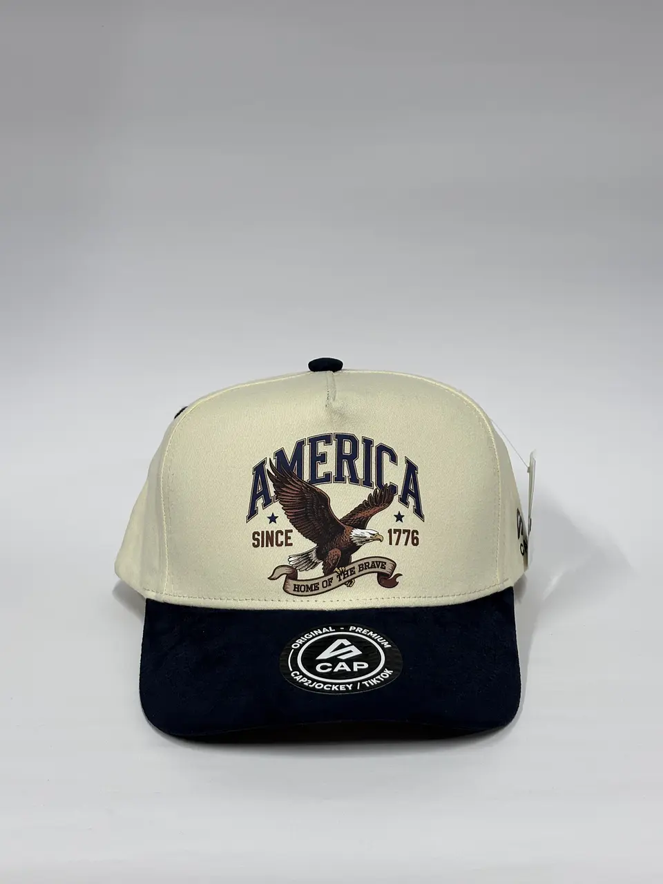 Gorra de lona 5p - Bicolor Beige x azul / América 1776 1