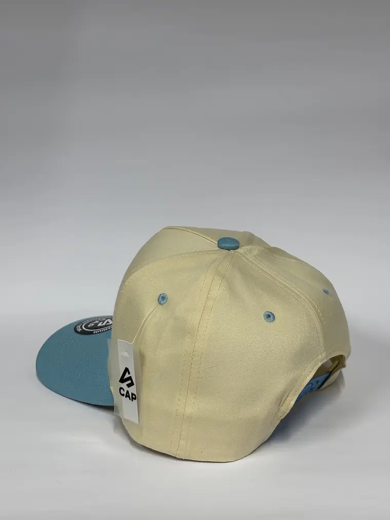Gorra de lona 5p - Bicolor Beige x celeste / USA  4