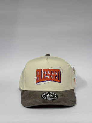 Gorra de lona 5p - Bicolor Beige x Gris / Blessed